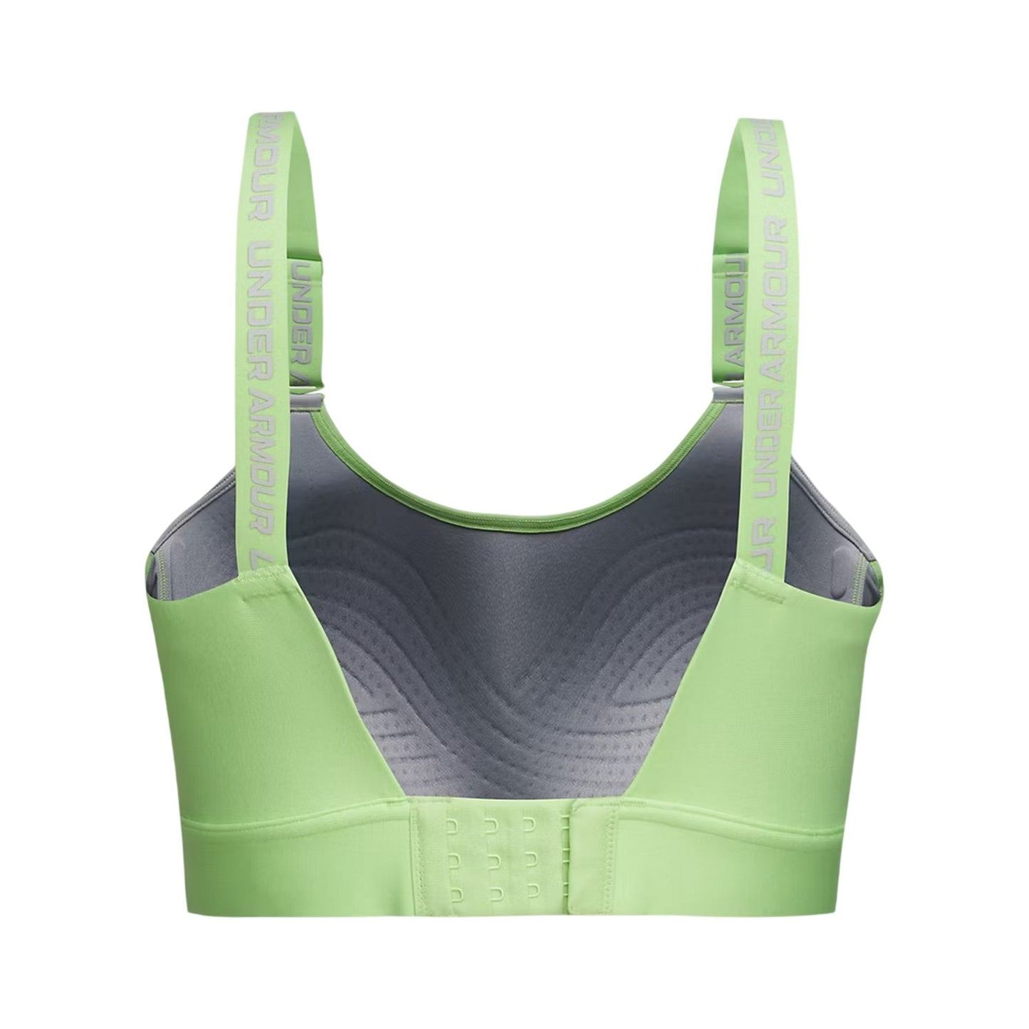 Lime - Back - Under Armour Womens-Ladies Infinity Medium Impact Sports Bra