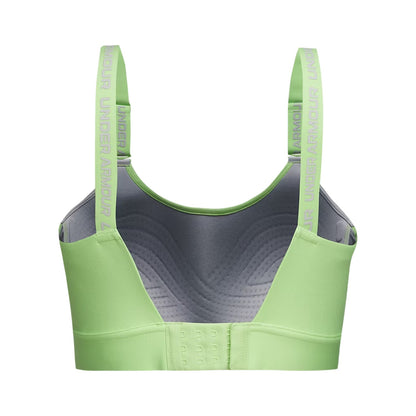 Lime - Back - Under Armour Womens-Ladies Infinity Medium Impact Sports Bra