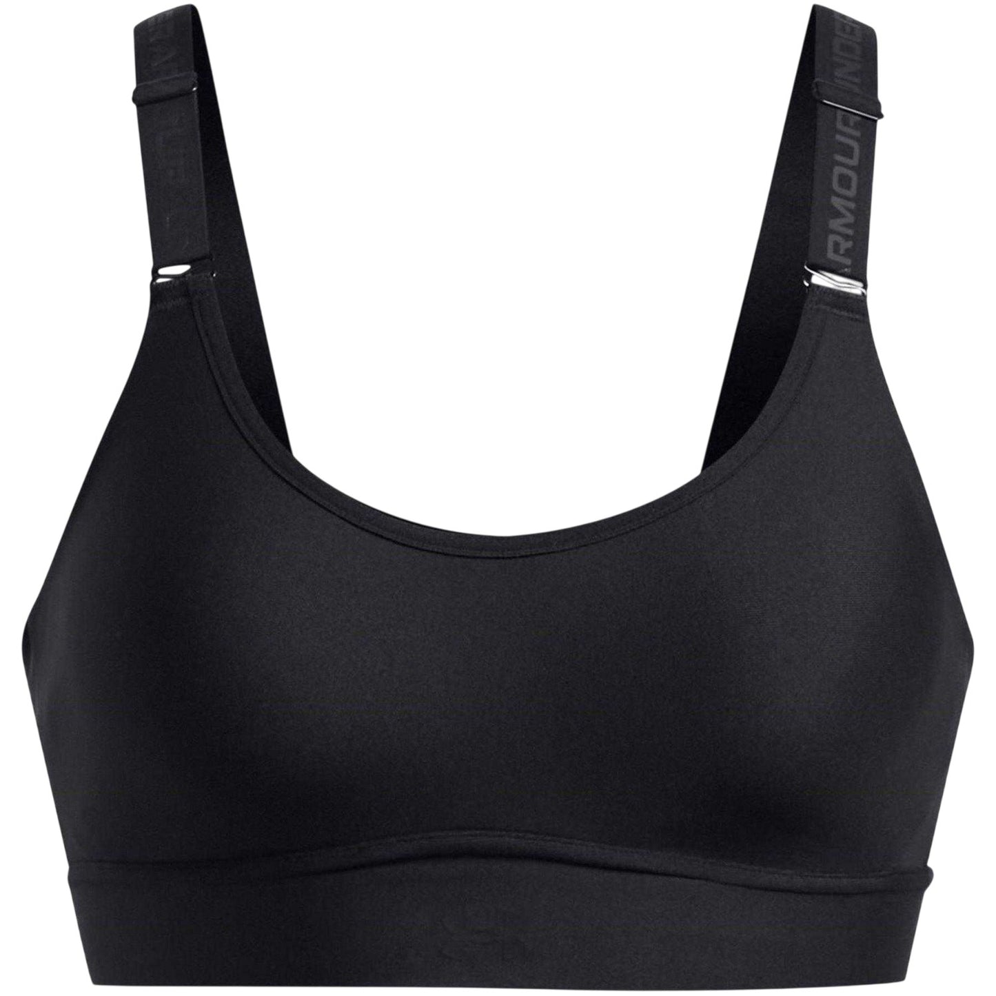 Black - Front - Under Armour Womens-Ladies Infinity Medium Impact Sports Bra