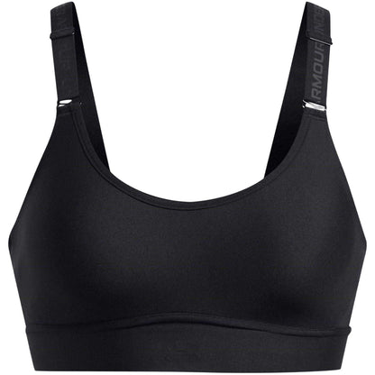 Black - Front - Under Armour Womens-Ladies Infinity Medium Impact Sports Bra
