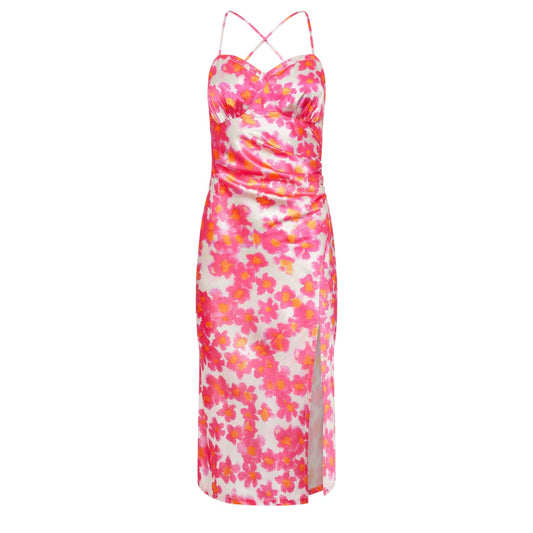 Pink - Front - Influence Womens-Ladies Spaghetti Strap Slip Dress
