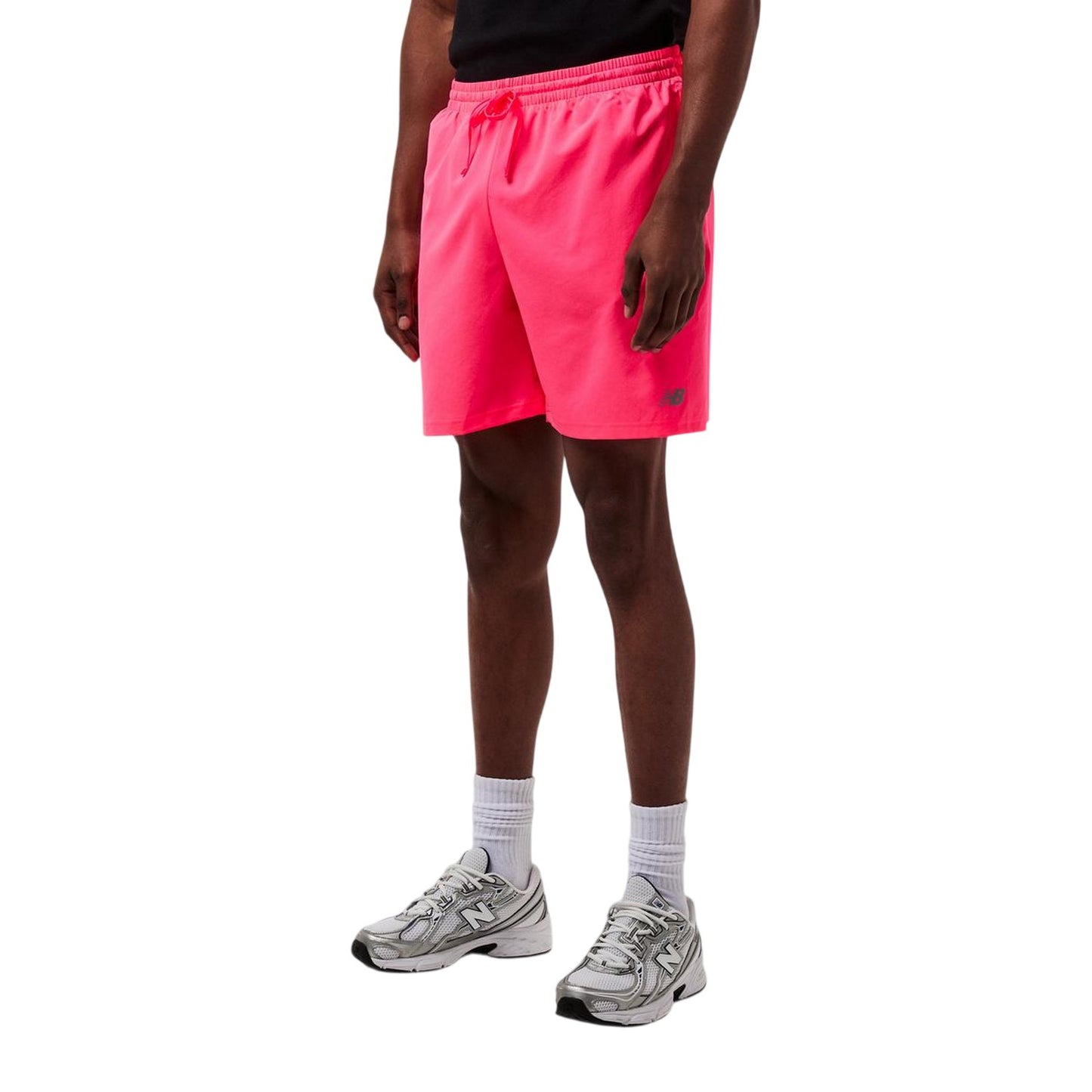 Neon Pink - Side - New Balance Mens Accelerate Shorts
