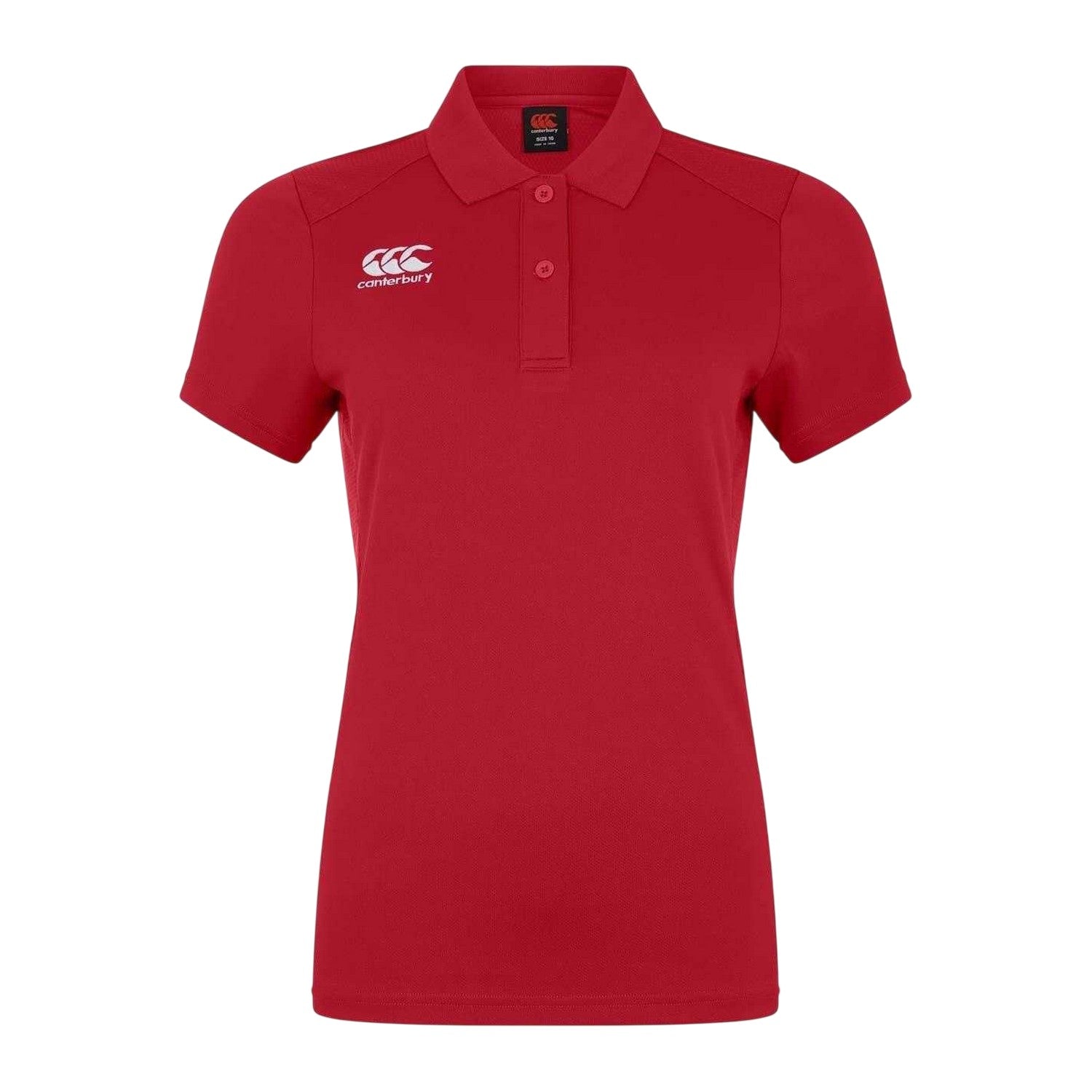 Red - Front - Canterbury Girls Regular Short-Sleeved Polo Shirt