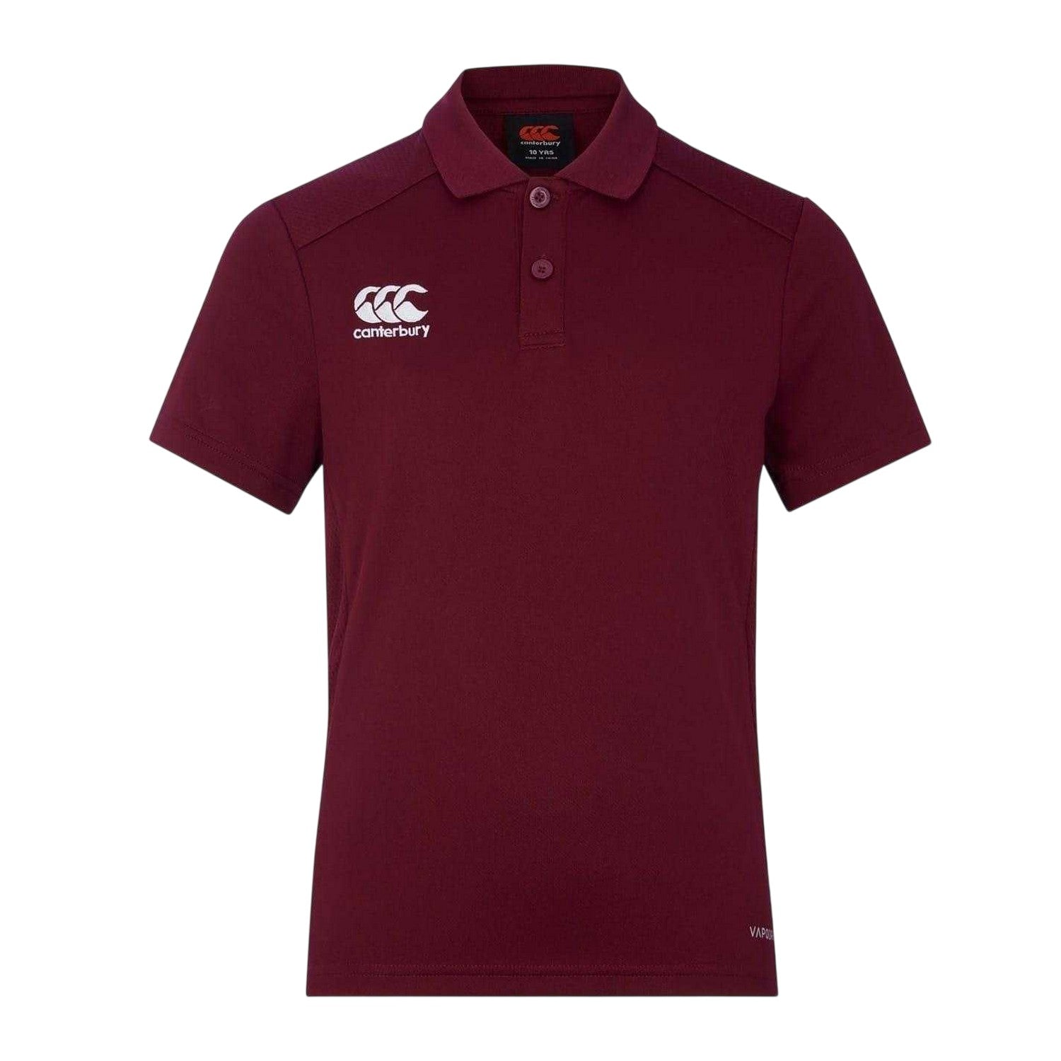 Maroon - Front - Canterbury Childrens-Kids Club Dry Short-Sleeved Polo Shirt