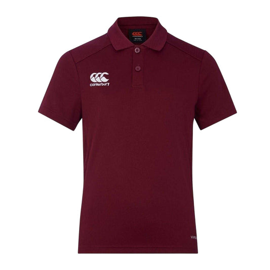 Maroon - Front - Canterbury Childrens-Kids Club Dry Short-Sleeved Polo Shirt