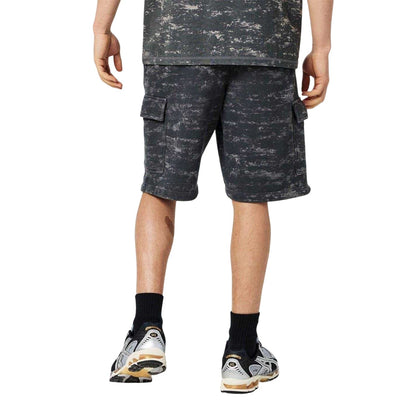Grey - Back - Everlast Mens Cotton Camo Cargo Shorts