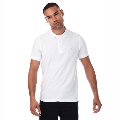 White - Front - Farah Unisex Adult Cove Organic Modern Polo Shirt