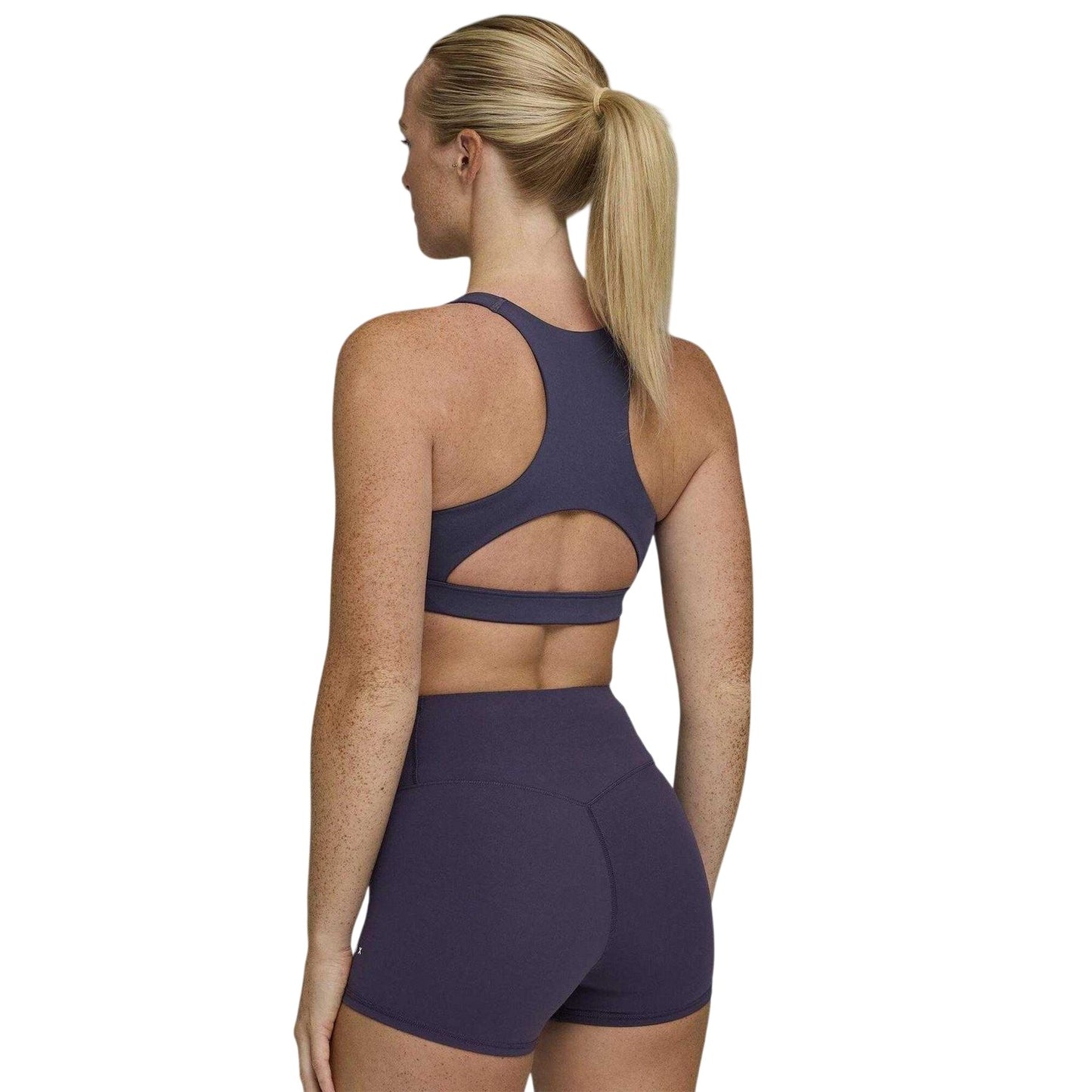 Deep Plum - Side - Puma Womens-Ladies Hyrox Non-Wired Sports Bra