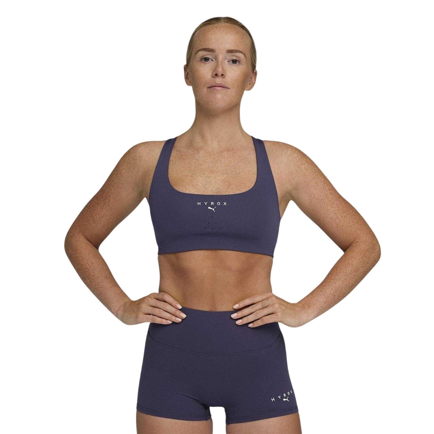 Deep Plum - Lifestyle - Puma Womens-Ladies Hyrox Non-Wired Sports Bra