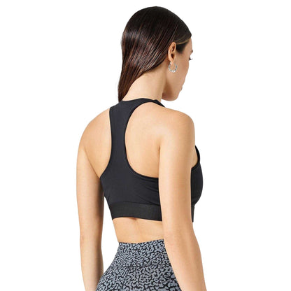 Black - Side - Casall Womens-Ladies Racerback Medium Impact Sports Bra