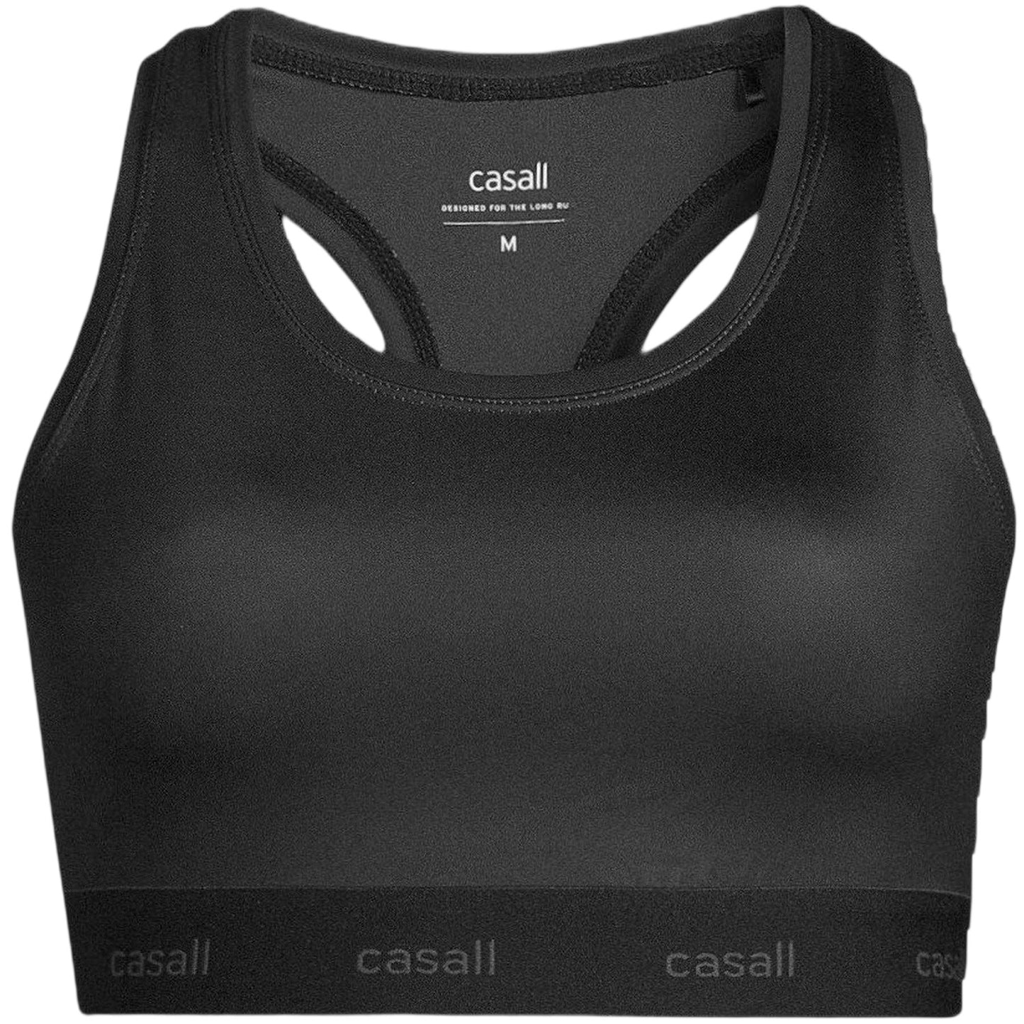 Black - Front - Casall Womens-Ladies Racerback Medium Impact Sports Bra