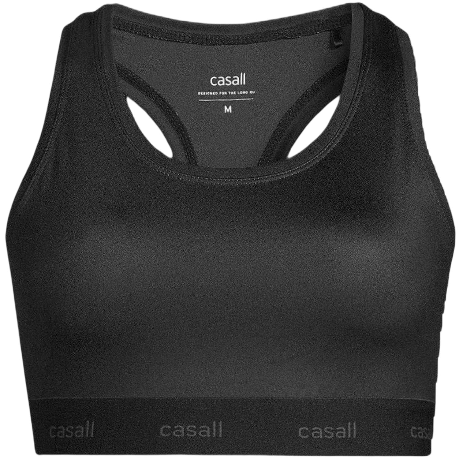 Black - Front - Casall Womens-Ladies Racerback Medium Impact Sports Bra