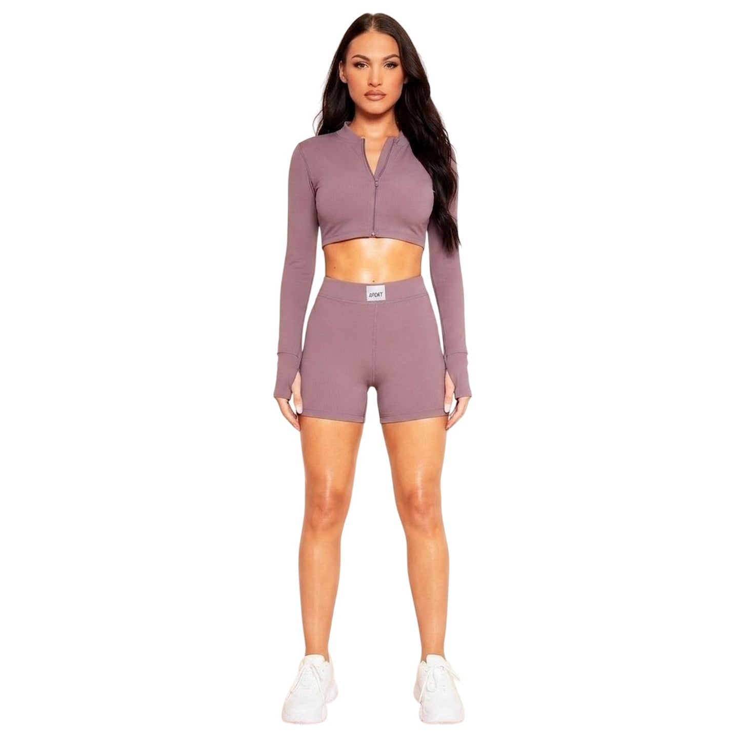 Purple - Front - Missy Empire Womens-Ladies Logo Fitted Shorts