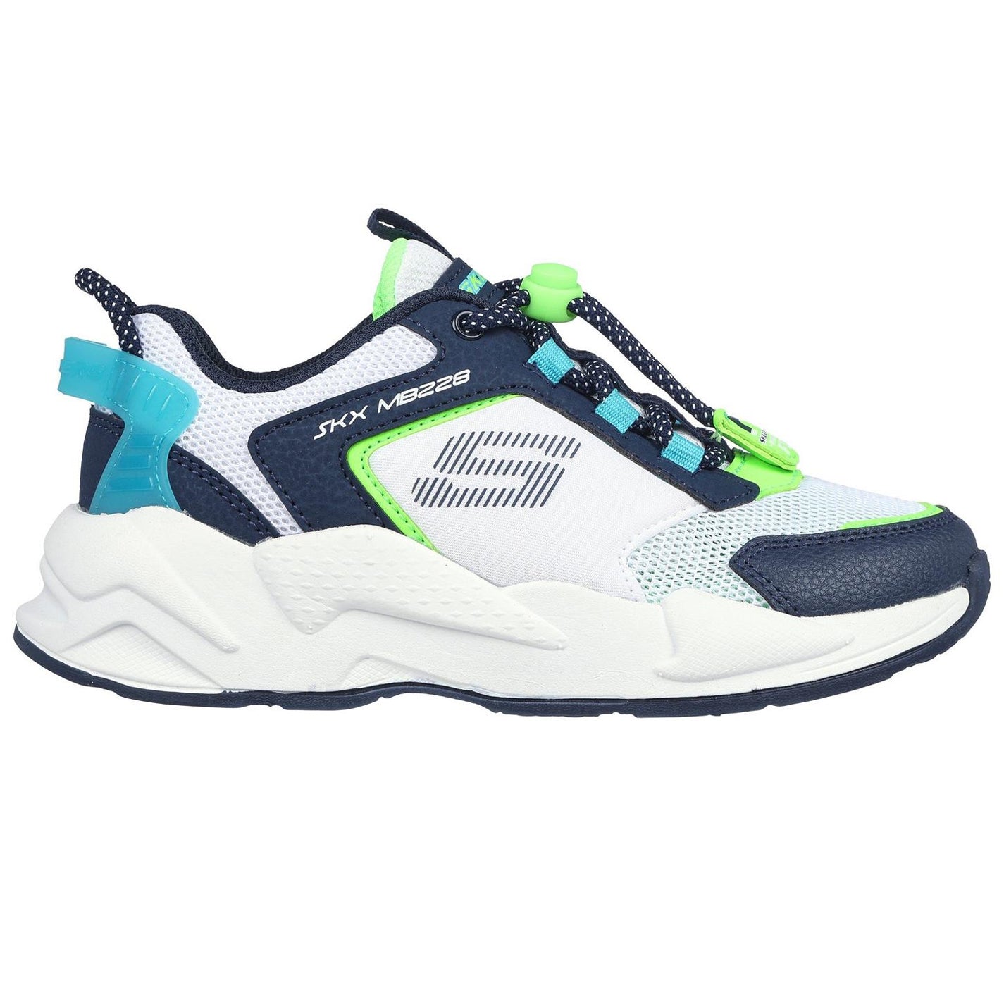 White-Navy - Front - Skechers Childrens-Kids Ultrasurge Slip-on Trainers