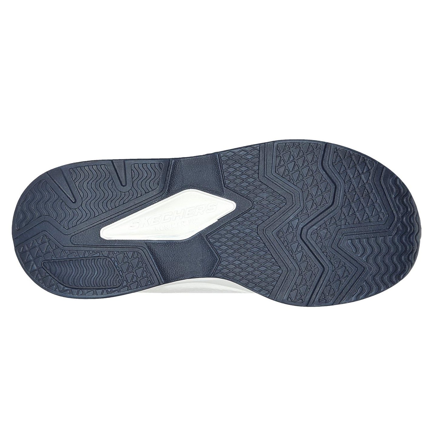 White-Navy - Back - Skechers Childrens-Kids Ultrasurge Slip-on Trainers