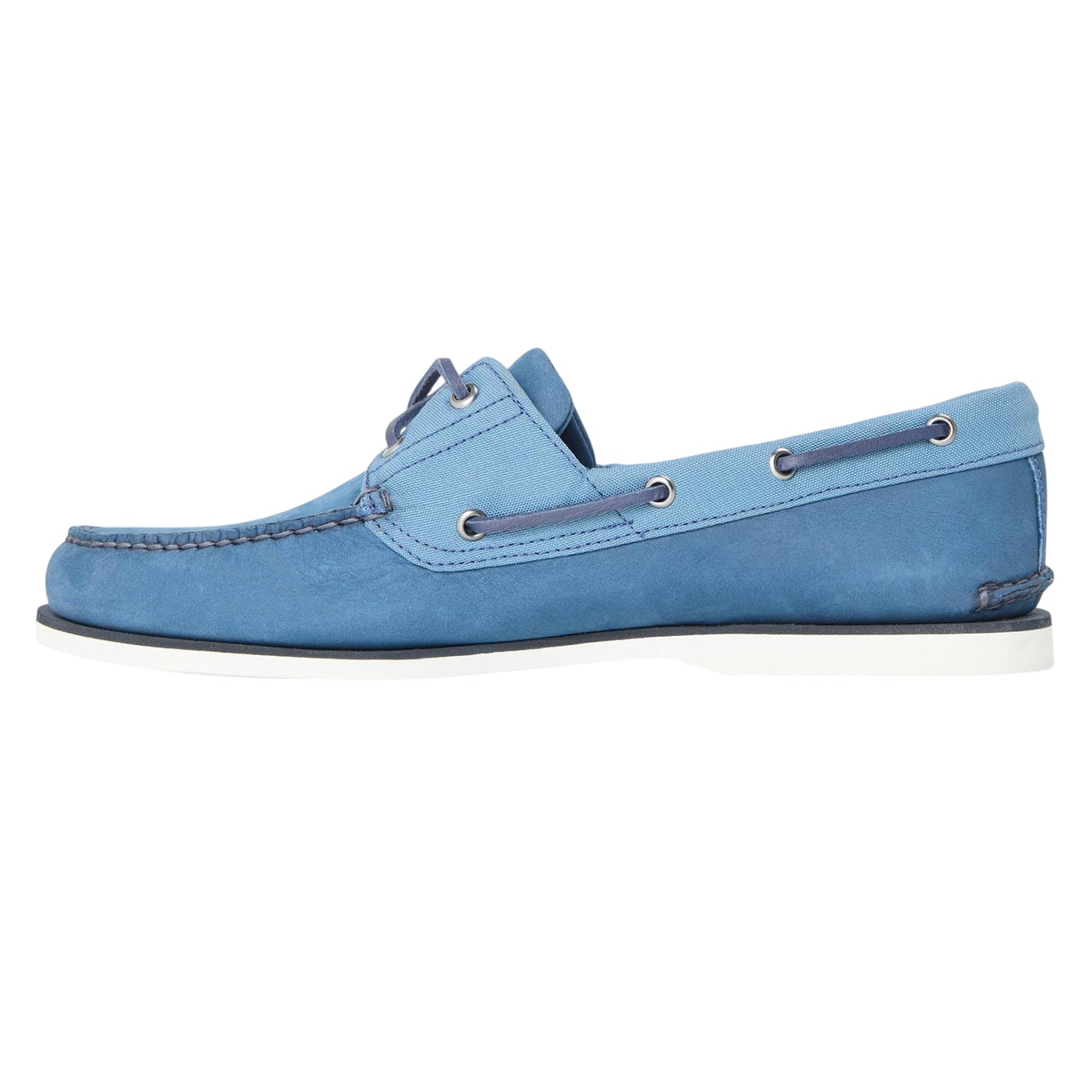 Dark Blue - Back - Timberland Mens Classic Contrast Leather Flat Boat Shoes