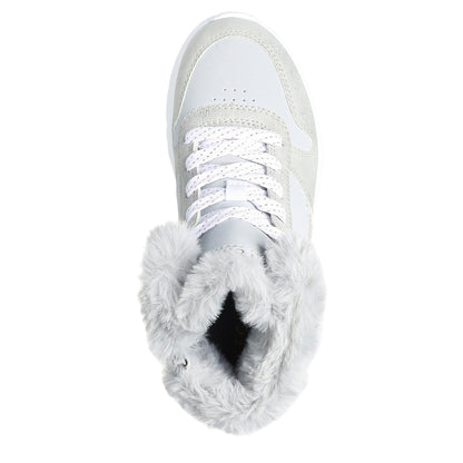 Grey - Pack Shot - Skechers Childrens-Kids Unolite High Top Trainers