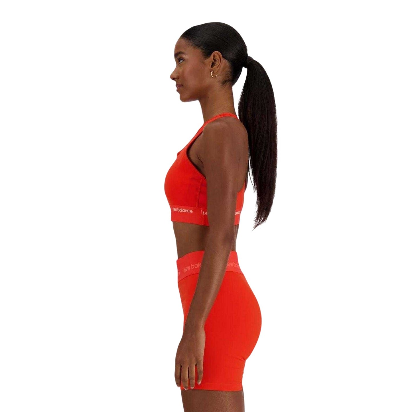Red - Side - New Balance Womens-Ladies Medium Support Sports Bra