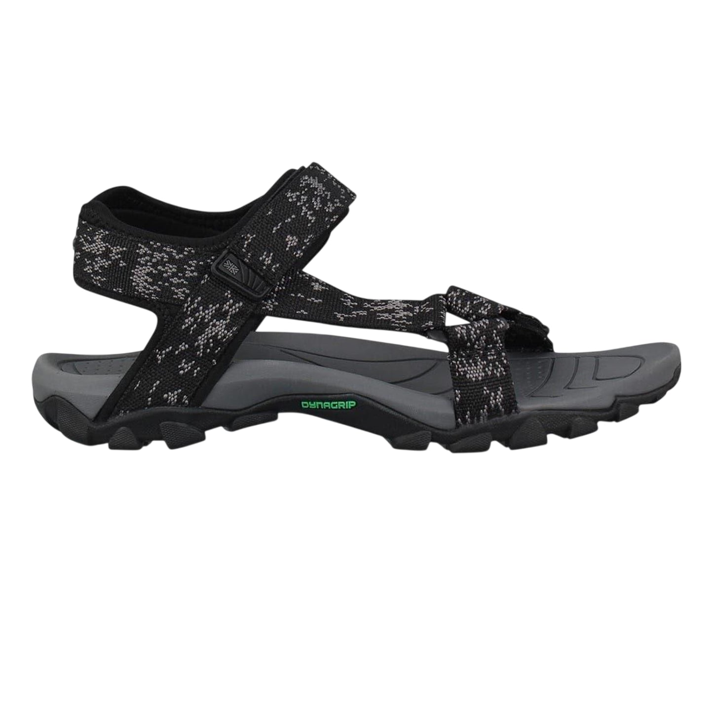 Black-Charcoal - Front - Karrimor Mens Amazon Patterned Walking Sandals