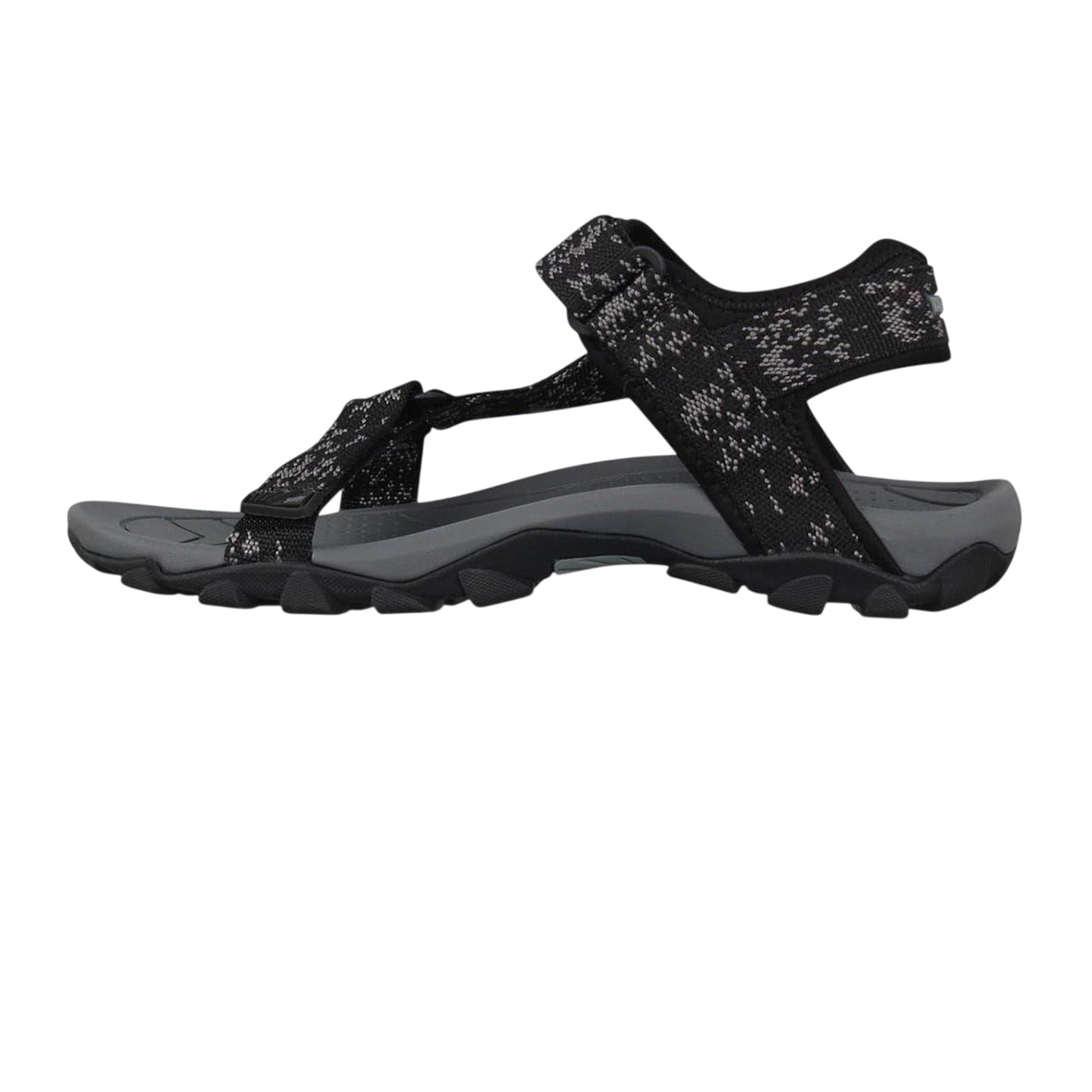 Black-Charcoal - Side - Karrimor Mens Amazon Patterned Walking Sandals