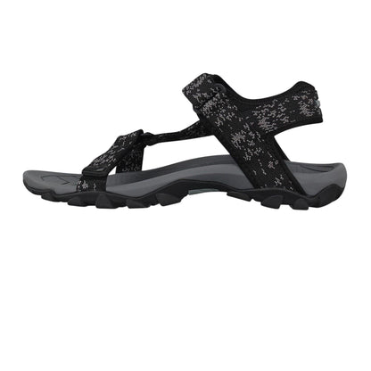 Black-Charcoal - Side - Karrimor Mens Amazon Patterned Walking Sandals