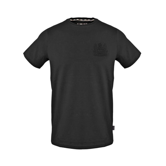 Black - Front - Aquascutum Mens Logo T-Shirt