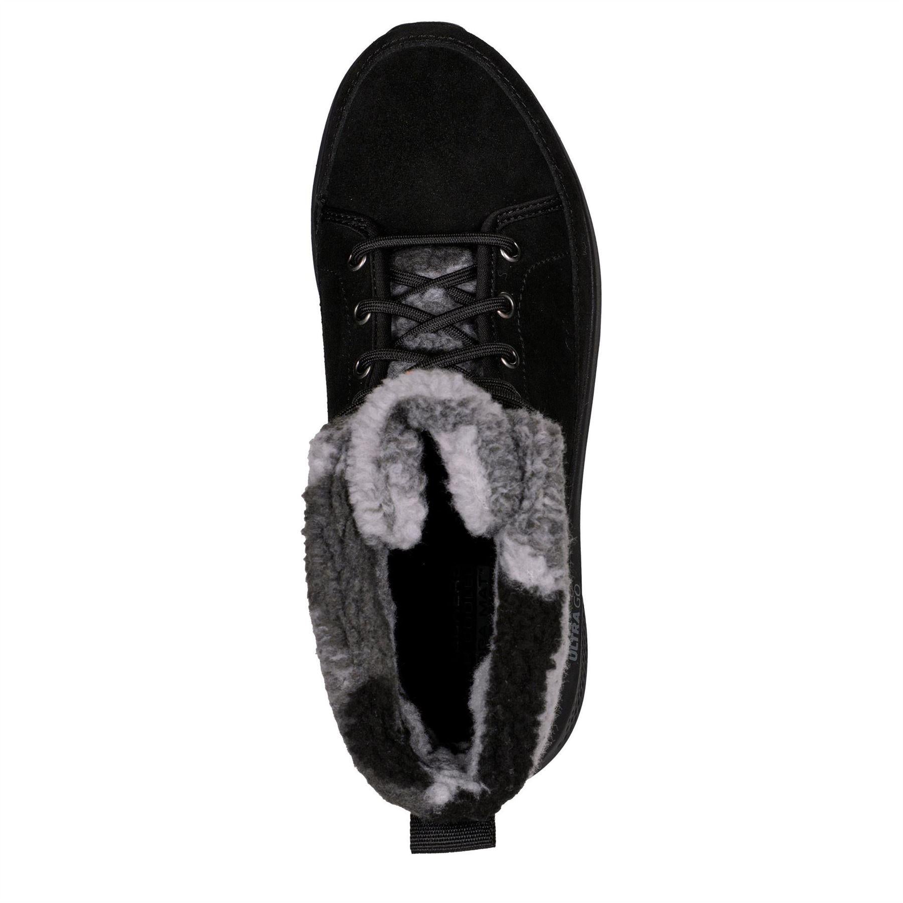 Black-Grey - Side - Skechers Womens-Ladies OTG Elevate High Top Trainers