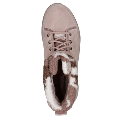 Mauve - Side - Skechers Womens-Ladies OTG Elevate High Top Trainers