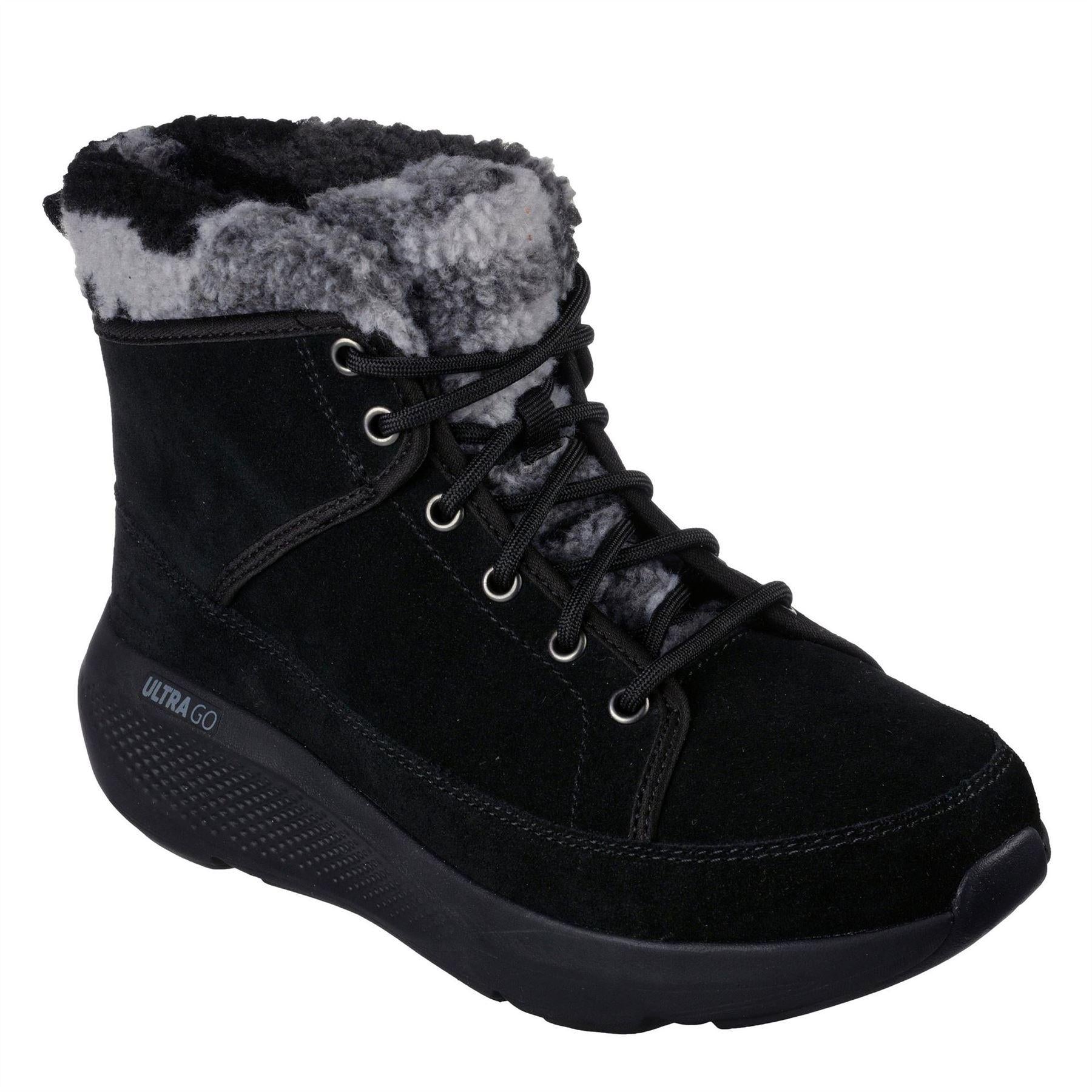 Black-Grey - Front - Skechers Womens-Ladies OTG Elevate High Top Trainers
