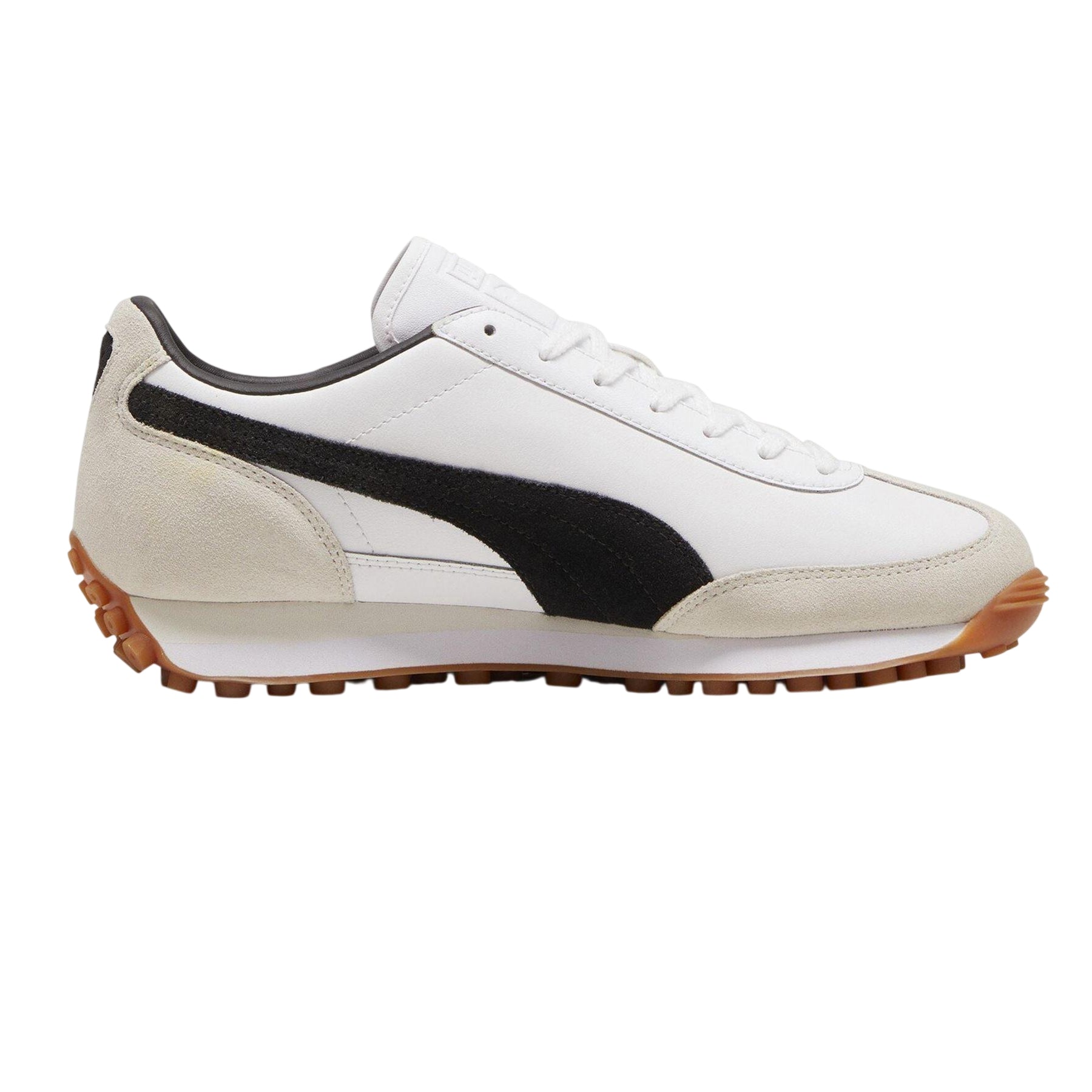 White - Front - Puma Mens Easy Rider Mix Suede Low Trainers