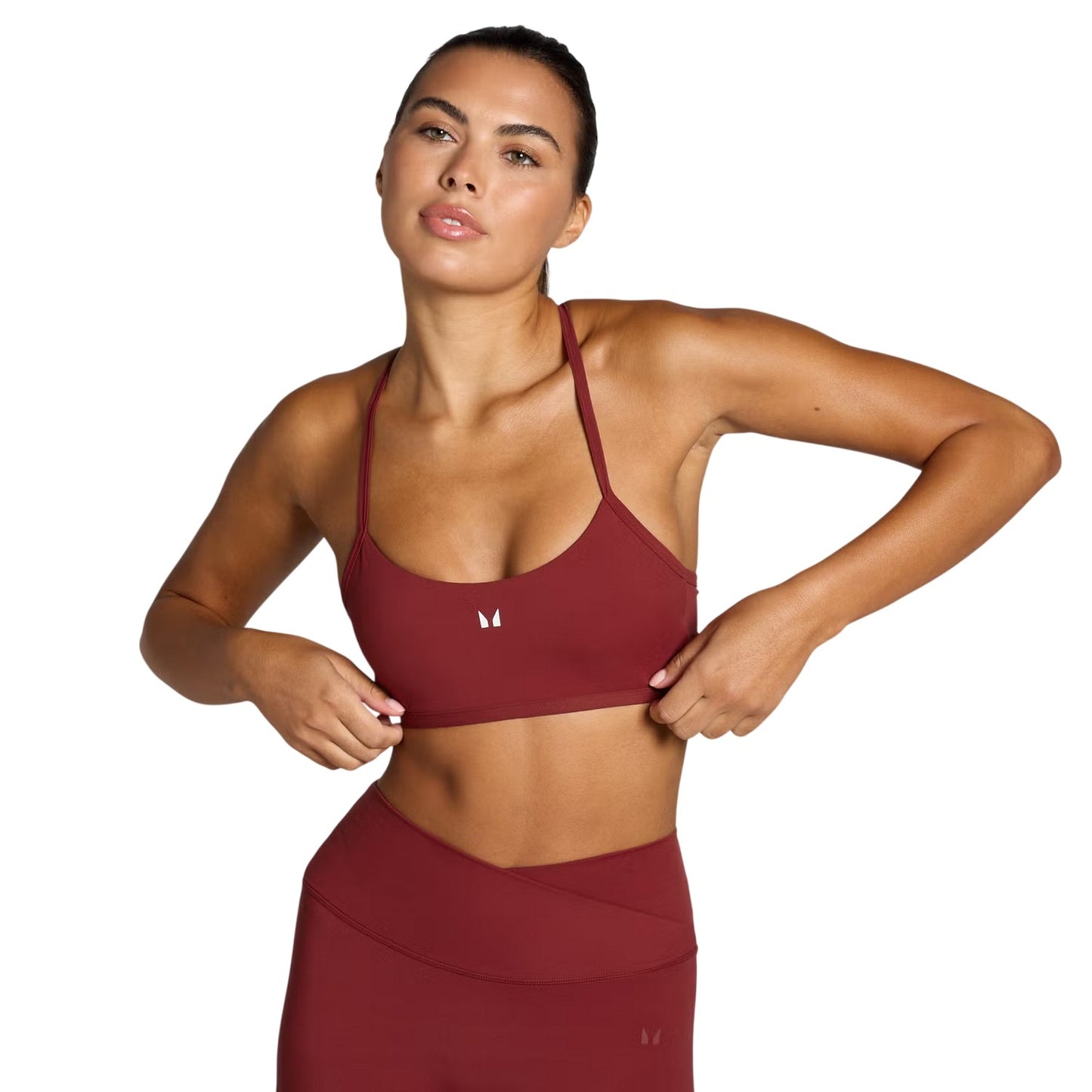 Cherry - Front - MyProtein Womens-Ladies Tempo Low Impact Spaghetti Strap Sports Bra