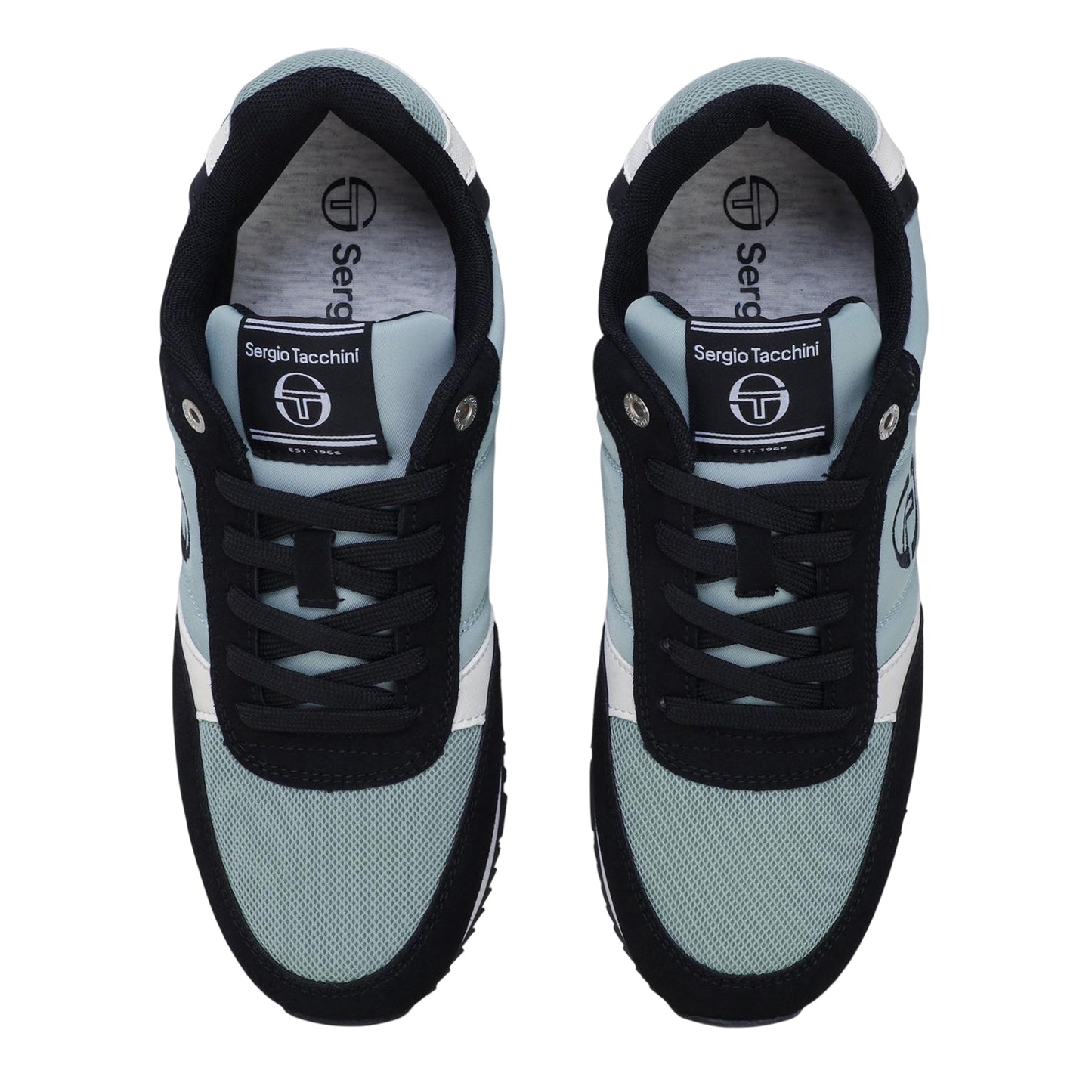 Ice Green-White-Black - Side - Sergio Tacchini Mens Bergamo Trainers
