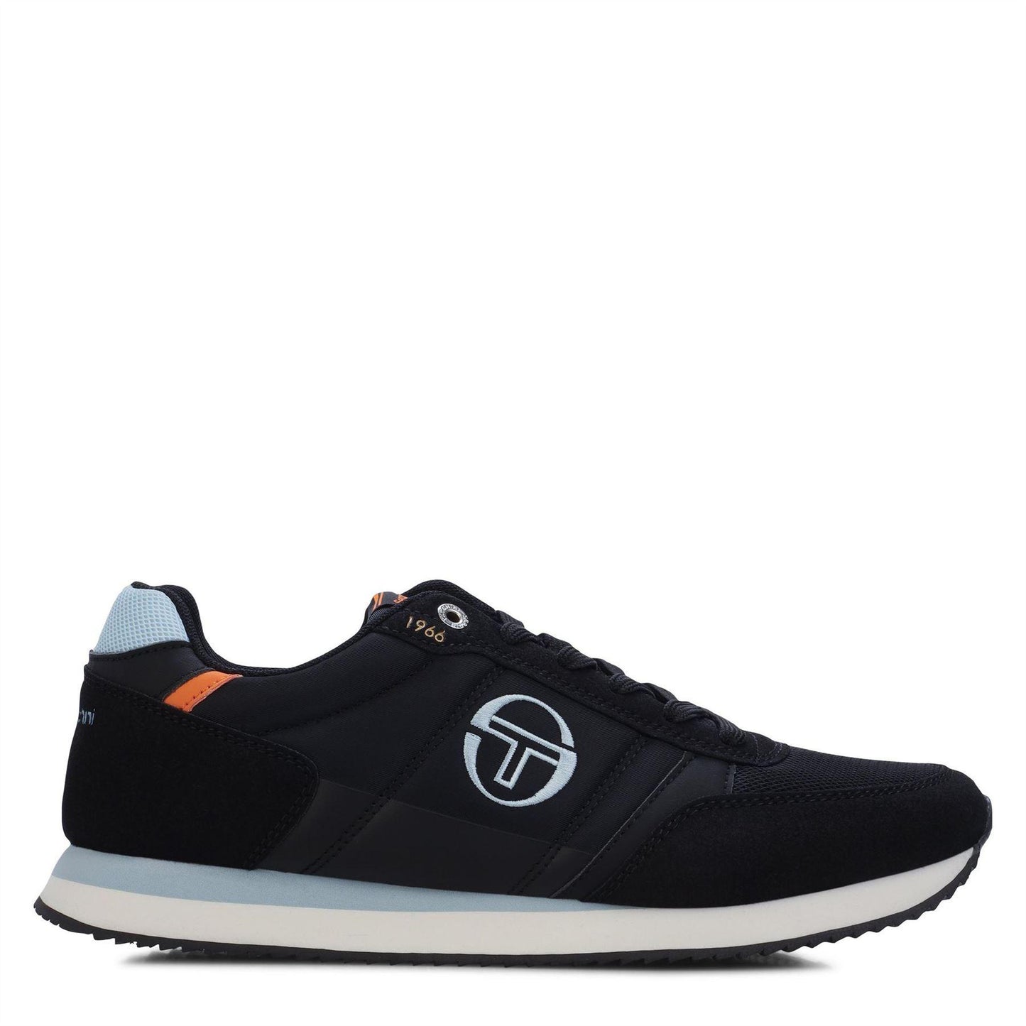 Black-White - Front - Sergio Tacchini Mens Bergamo Trainers