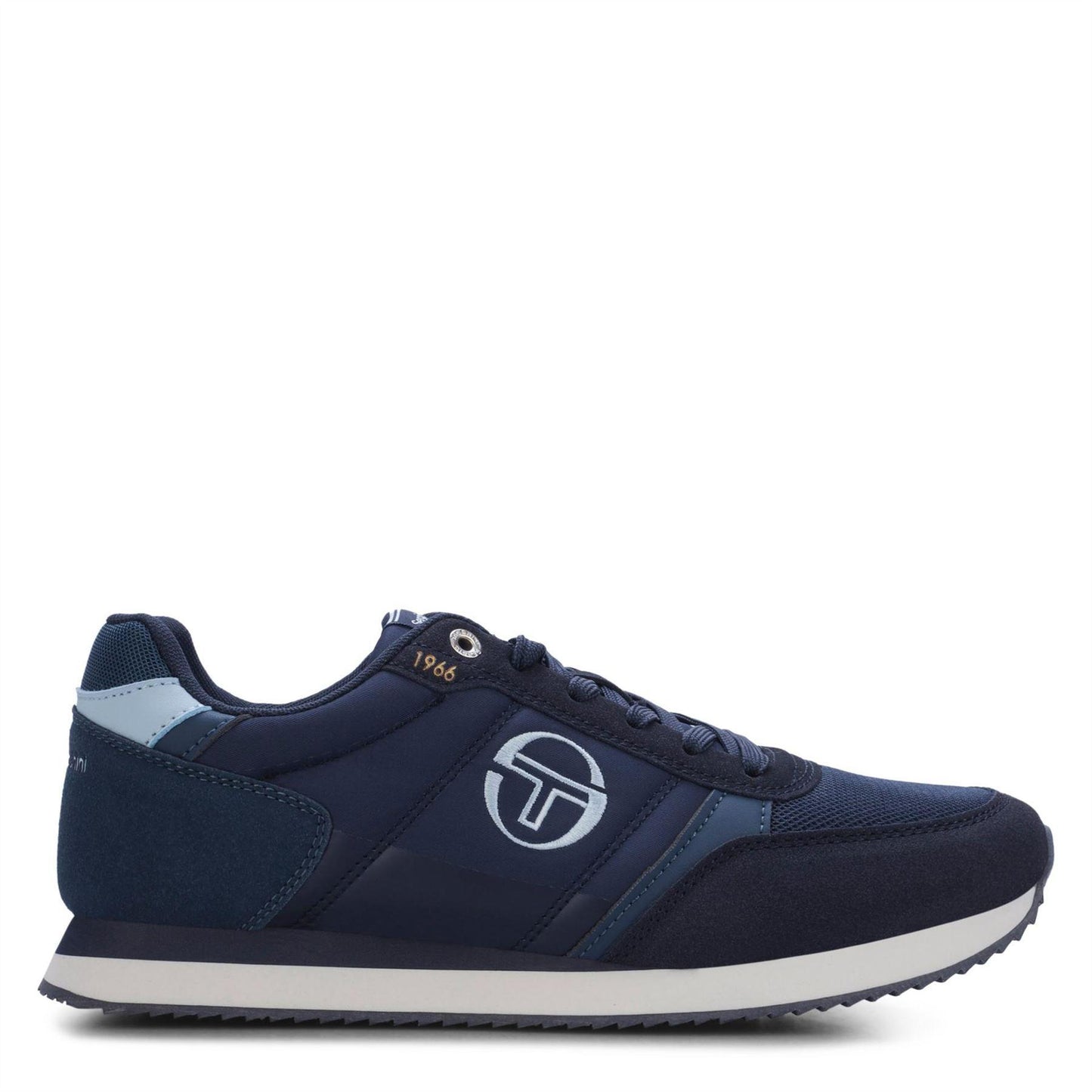 Navy Blue-White - Front - Sergio Tacchini Mens Bergamo Trainers