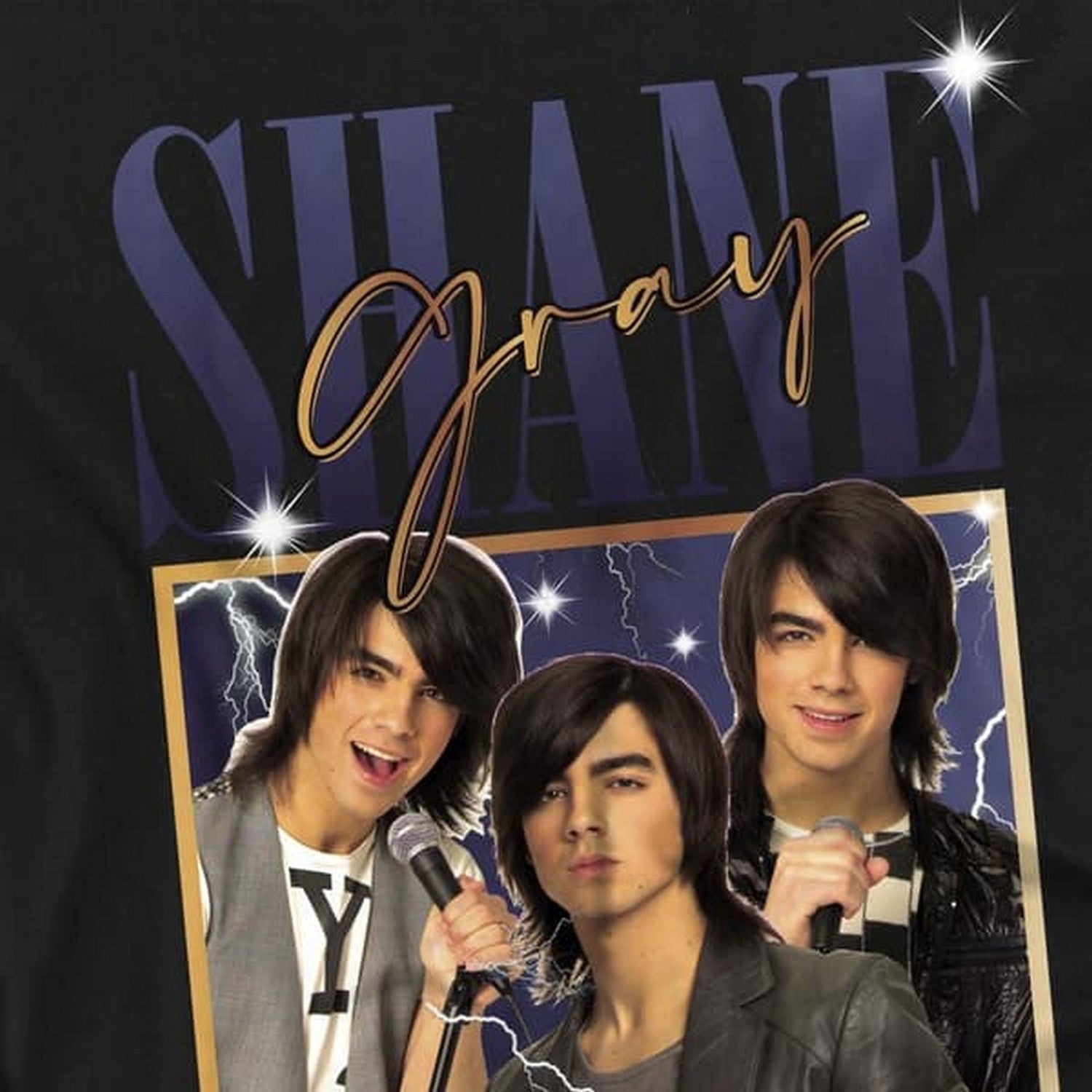 Black - Side - Camp Rock Womens-Ladies Shane T-Shirt