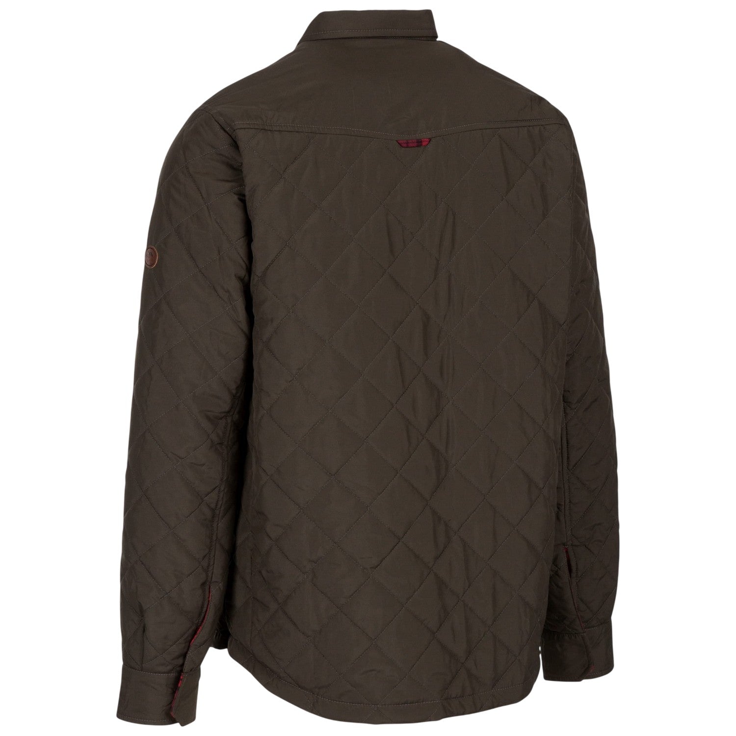 Dark Khaki - Back - Trespass Mens 2 in 1 Long-Sleeved Shirt
