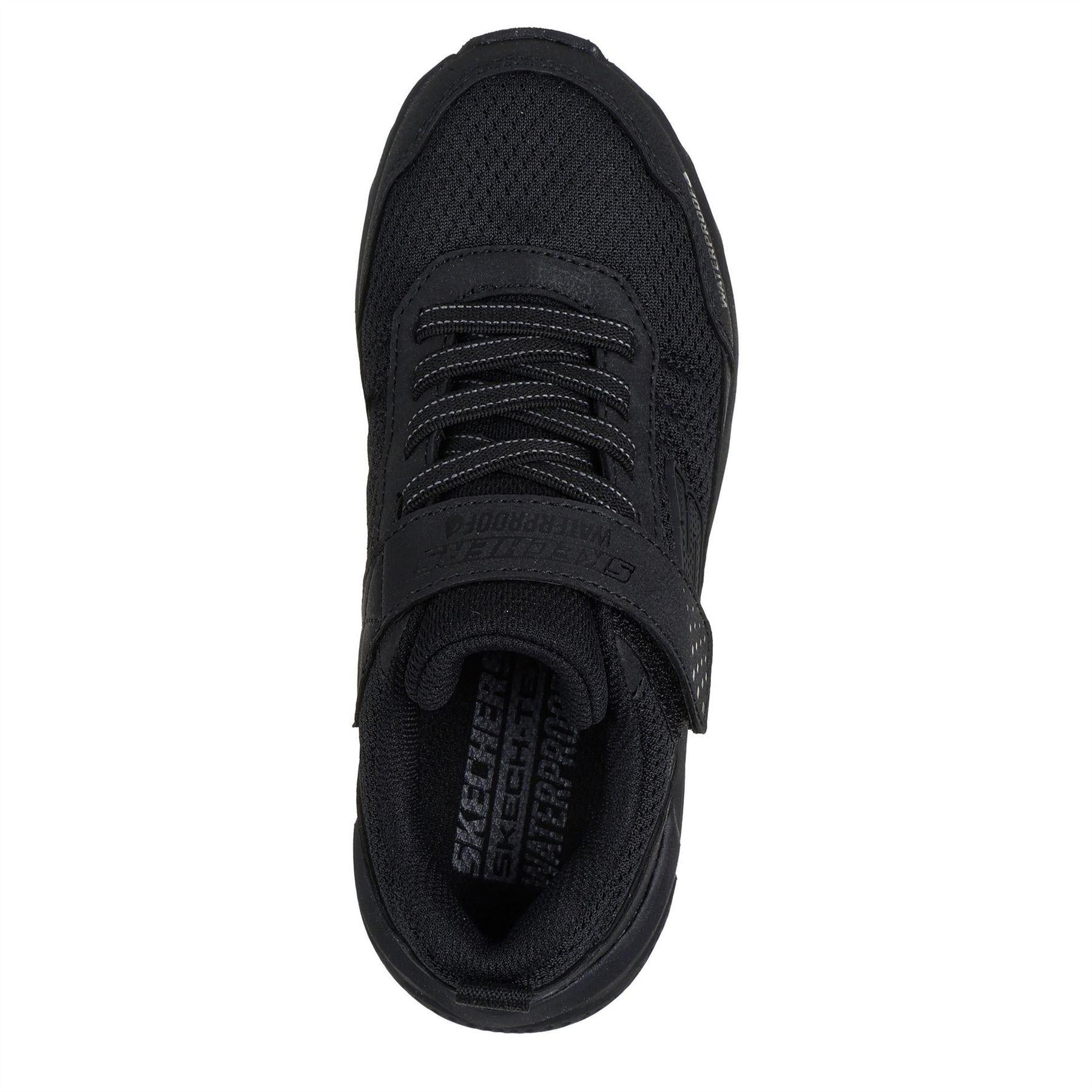 Black - Lifestyle - Skechers Childrens-Kids Elite Sport Waterproof Lace Up Walking Shoes
