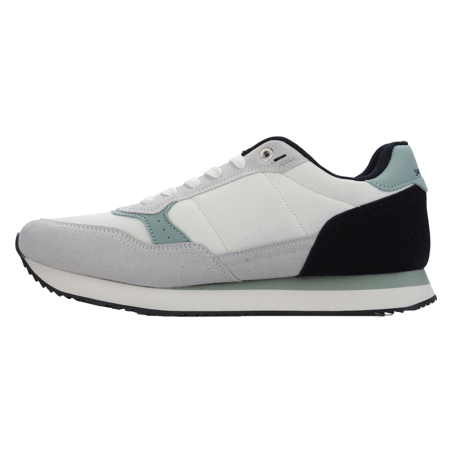 White - Side - Sergio Tacchini Mens Monza Logo Low Cut Trainers