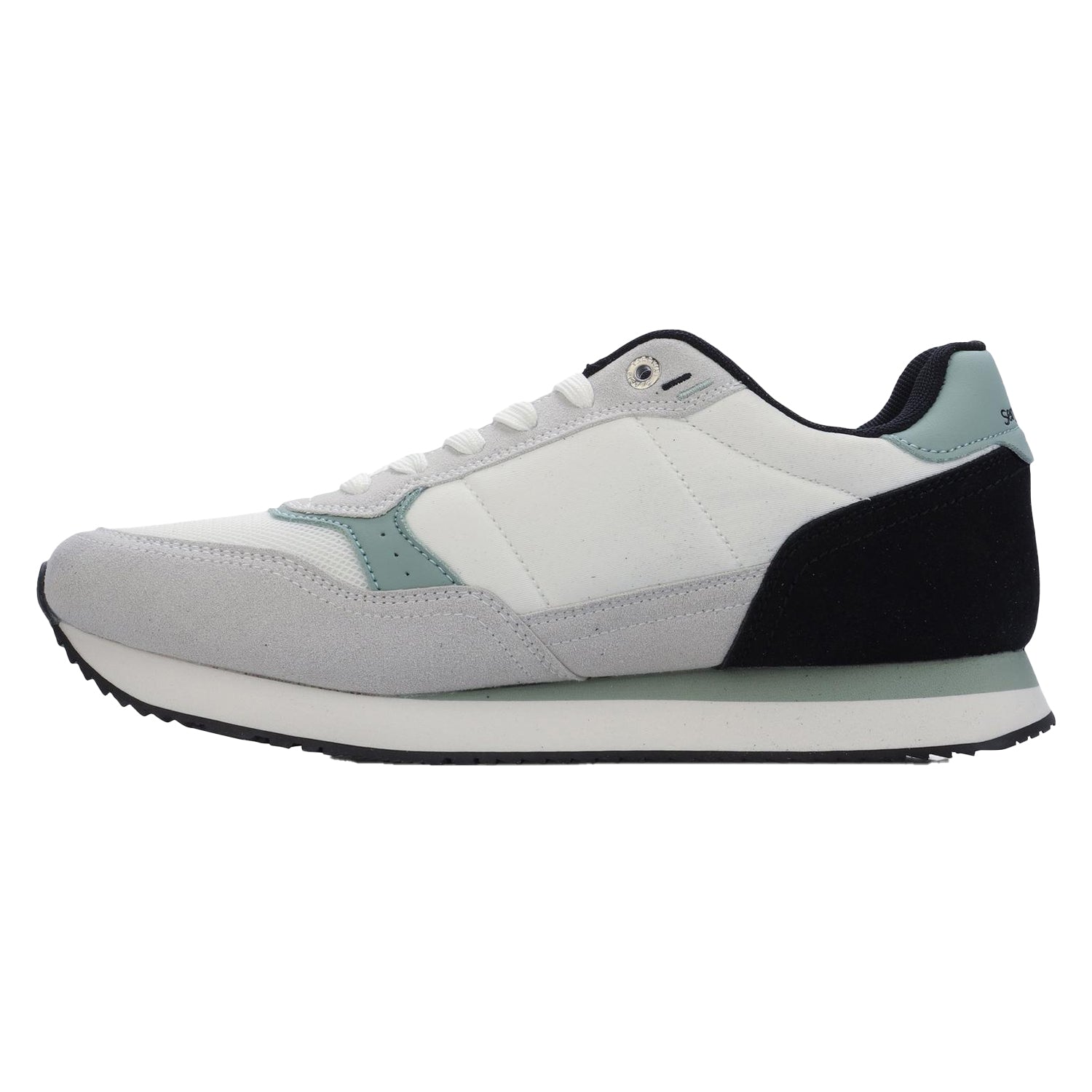 White - Side - Sergio Tacchini Mens Monza Logo Low Cut Trainers