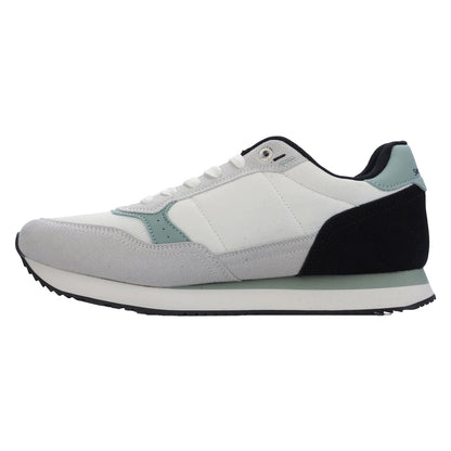 White - Side - Sergio Tacchini Mens Monza Logo Low Cut Trainers