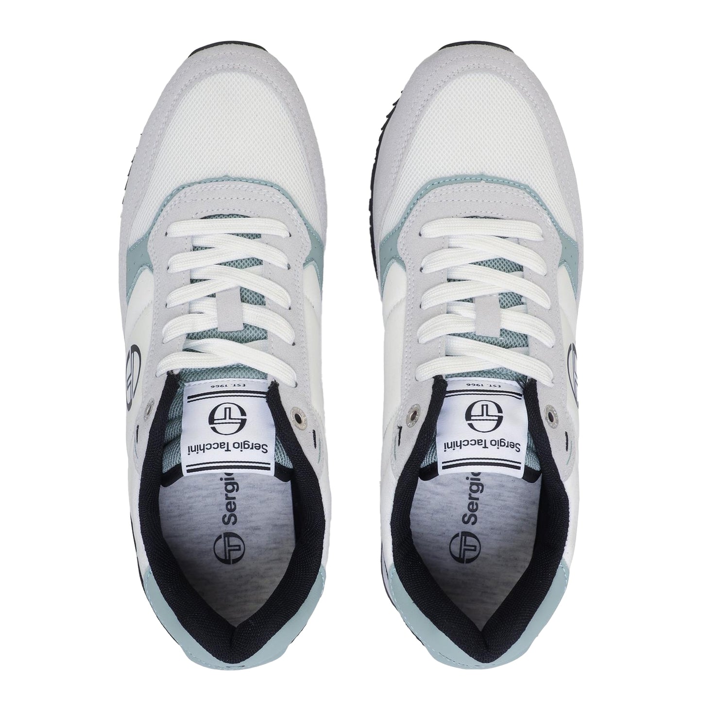 White - Lifestyle - Sergio Tacchini Mens Monza Logo Low Cut Trainers