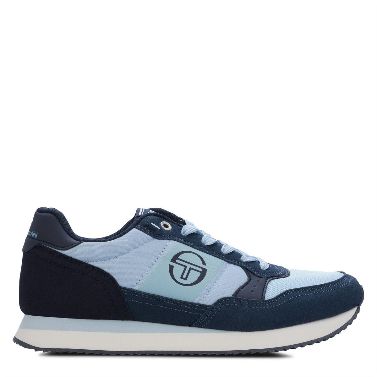 Blue-White-Wine - Front - Sergio Tacchini Mens Monza Logo Low Cut Trainers