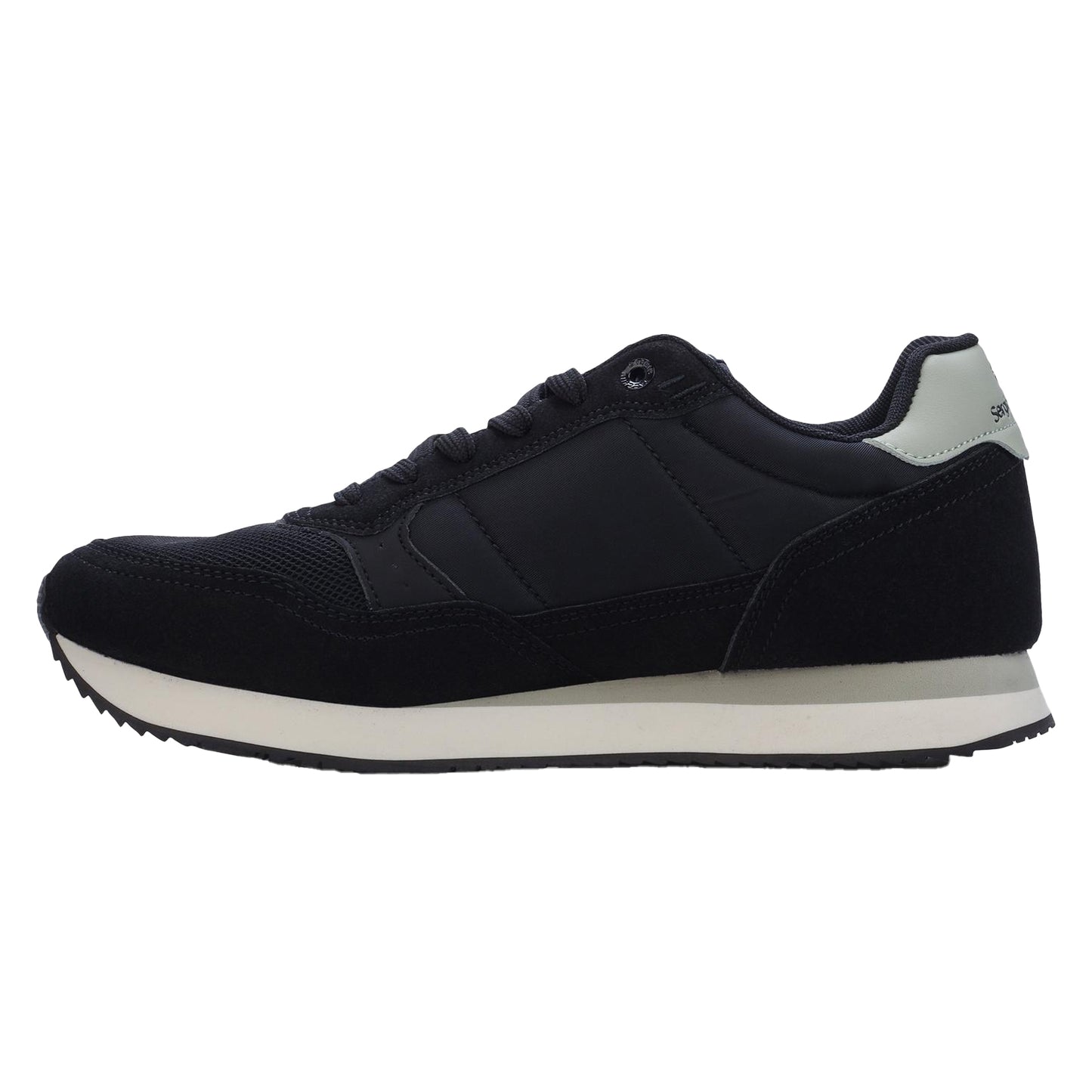 Black-White-Aster - Side - Sergio Tacchini Mens Monza Logo Low Cut Trainers
