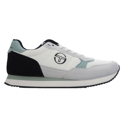 White - Front - Sergio Tacchini Mens Monza Logo Low Cut Trainers