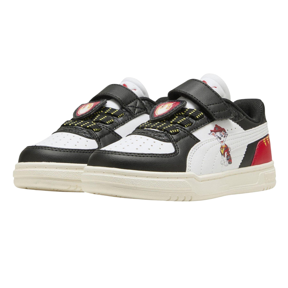 Black-White-Red - Side - Puma Childrens-Kids Marshall Paw Patrol Trainers