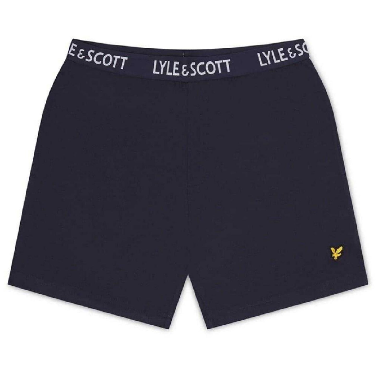 White-Navy - Back - Lyle & Scott Childrens-Kids Lounge Pyjama Set
