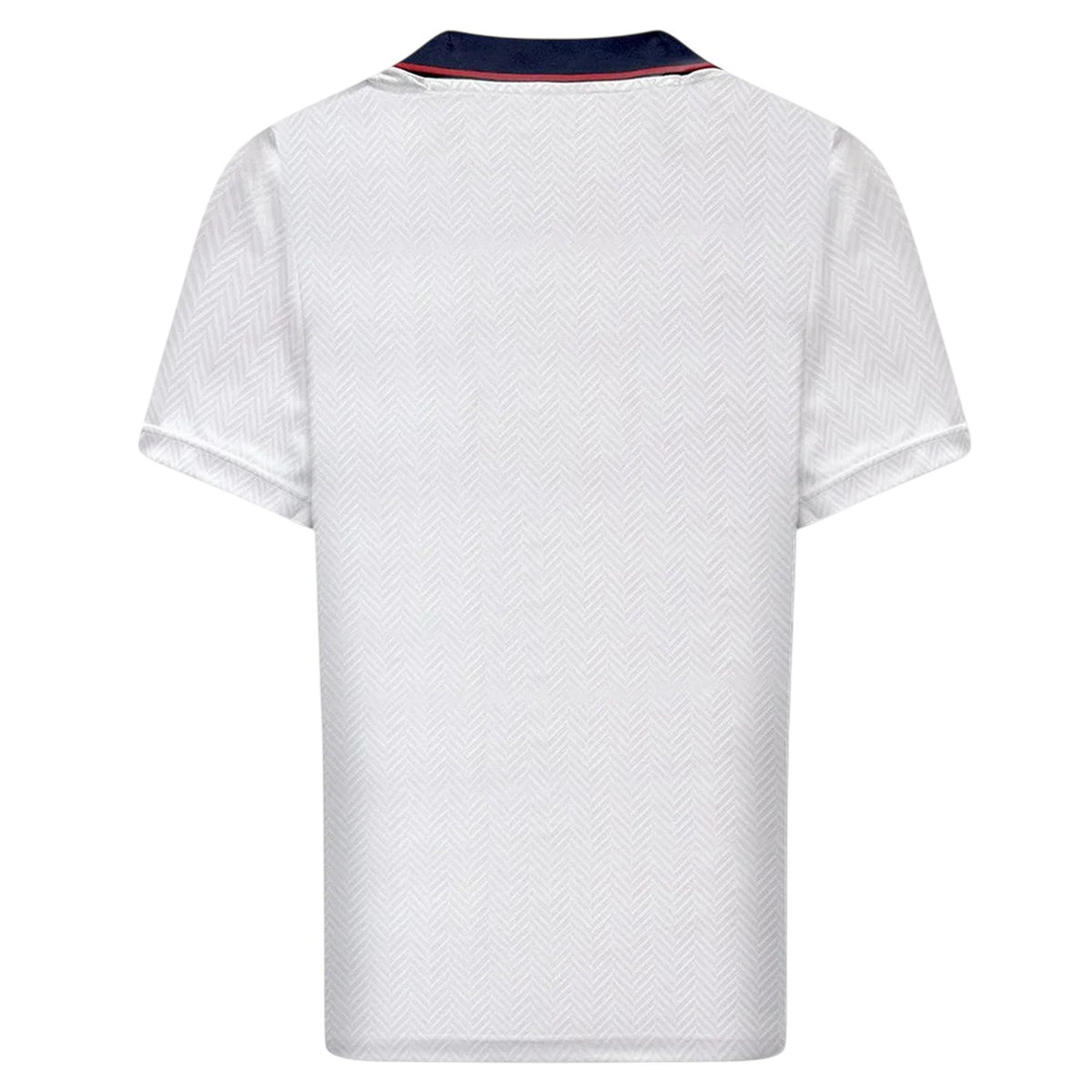 White-Blue - Back - Score Draw Mens England FA Ribbed Collar Home Jersey