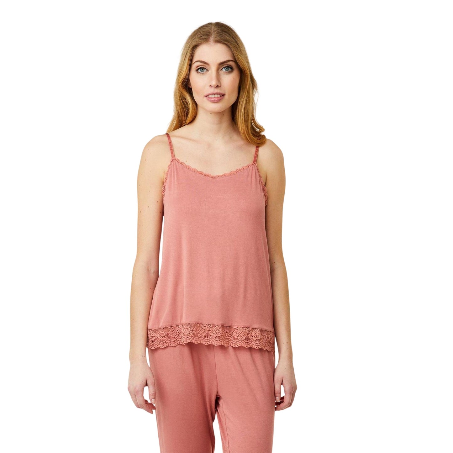 Mahogany - Side - CCDK Copenhagen Womens-Ladies Lace Detail Camisole