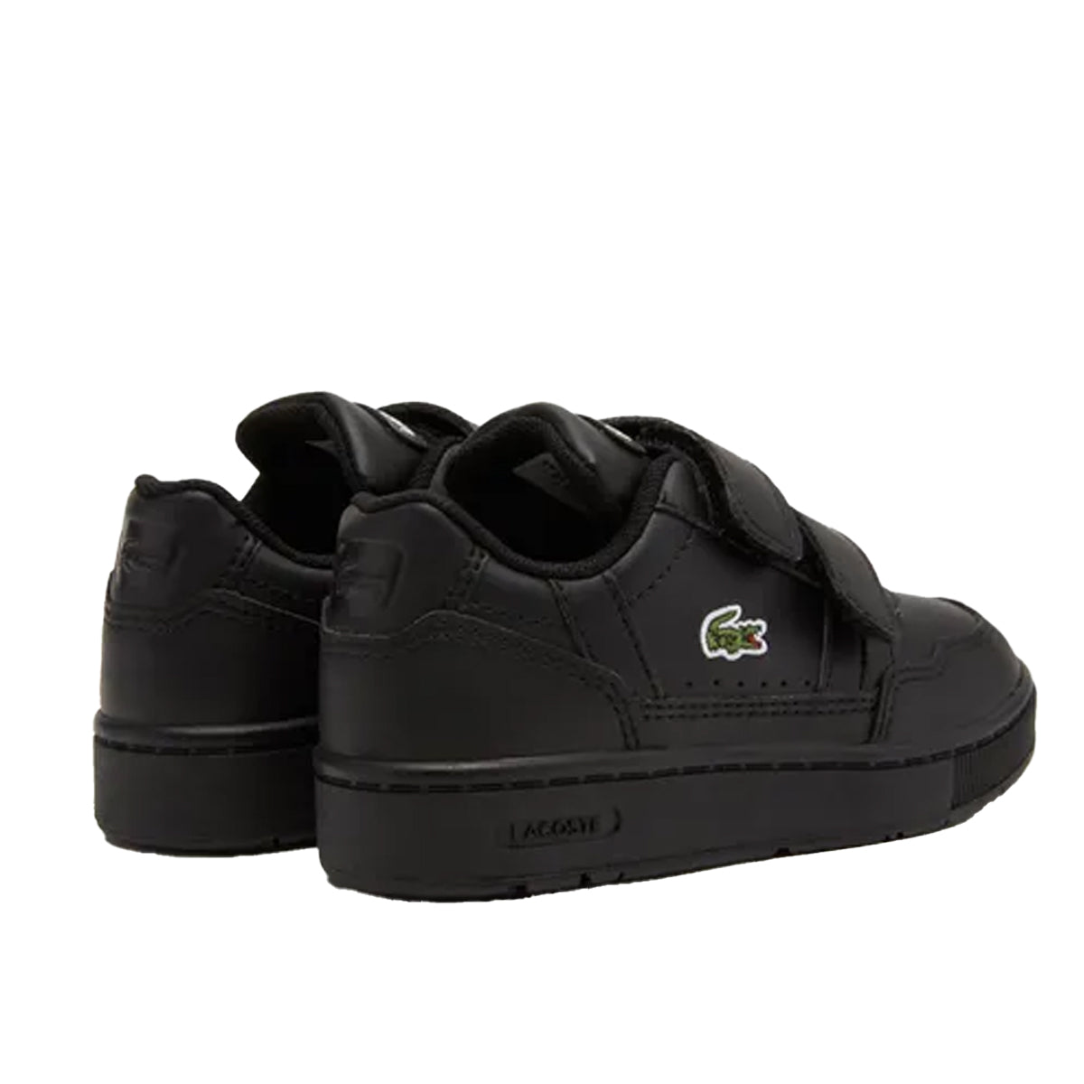 Black - Side - Lacoste Childrens-Kids T-Clip Trainers