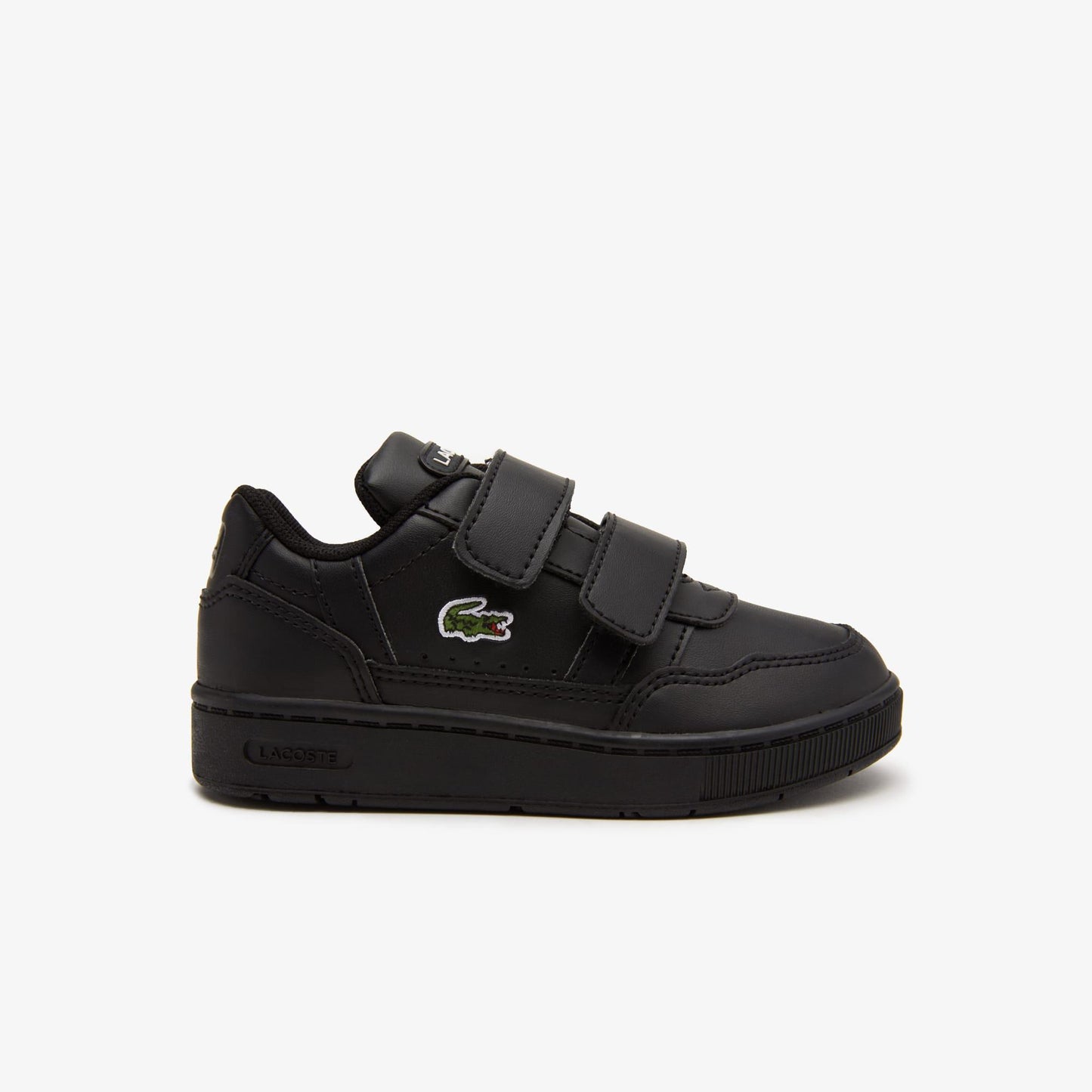 Black - Pack Shot - Lacoste Childrens-Kids T-Clip Trainers